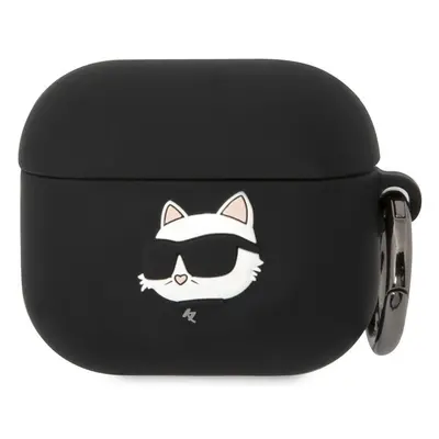 Karl Lagerfeld AirPods 3 cover Silicone Choupette Head 3D KLA3RUNCHK Černá