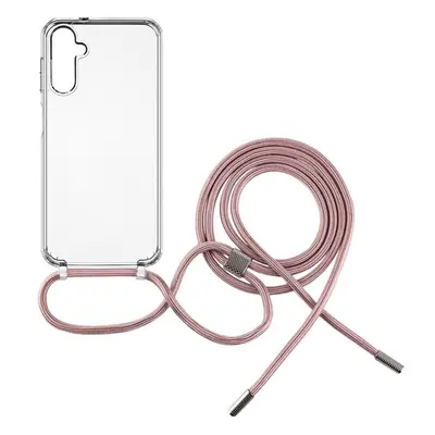 FIXED Pure Neck kryt s růžovou šňůrkou na krk pro Samsung Galaxy A14/A14 5G