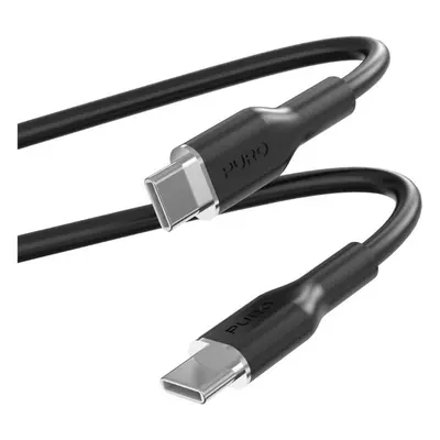 PURO Soft USB-C/USB-C kabel, 1,5 m černý