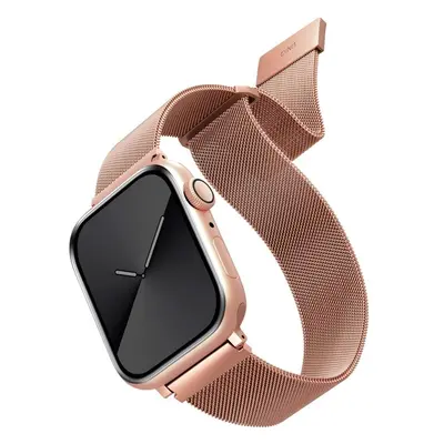 UNIQ Dante ocelový řemínek Apple Watch 42/41/40/38mm Rose růžově zlatý