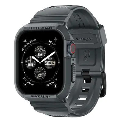 Spigen Rugged Armor Pro kryt s řemínkem Apple Watch 45mm/44mm tmavě šedý