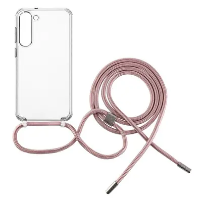 FIXED Pure Neck kryt s růžovou šňůrkou na krk pro Samsung Galaxy S23+