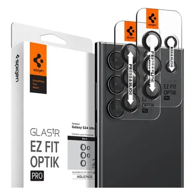 Spigen Glass tR EZ Fit Optik Pro 2 Pack Samsung Galaxy S24 Ultra černý