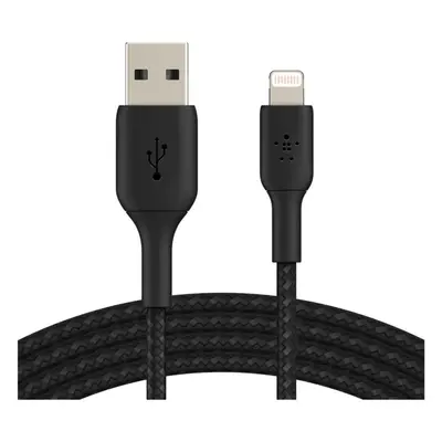 Belkin BOOST Charge Braided Lightning/USB-A odolný kabel, 3m, černý