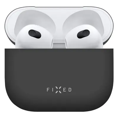 FIXED Silky ultratenké silikonové pouzdro Apple Airpods 3 černé