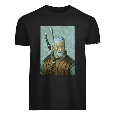 Tričko The Witcher - Geralt Van Gogh Art on Black XL