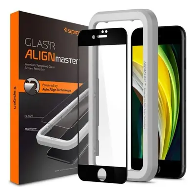 Spigen 3D tvrzené sklo Align FC Apple iPhone SE/8/7 černé