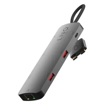 LINQ 7v2 D2 PRO USB-C dokovací stanice LQ48011 Šedá