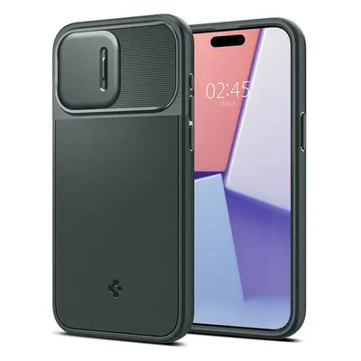 Spigen Optik Armor MagFit kryt iPhone 15 Pro zelený