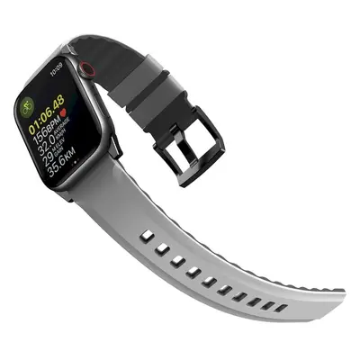 UNIQ Linus AiroSoft silikonový řemínek Apple Watch 49/46/45/44/42mm šedý