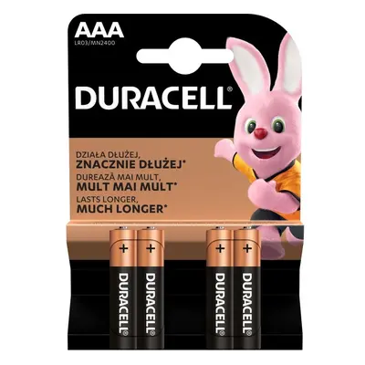 Duracell Basic AAA alkalická baterie, 4 ks