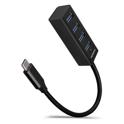 AXAGON HUEM1C 4x USB 3.2 Gen 1 MINI hub kovový kabel USBC 20cm