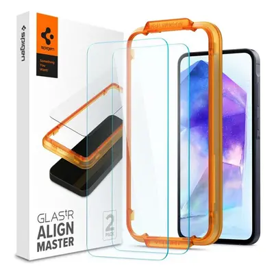 Spigen Glass tR AlignMaster 2 Pack tvrzené sklo Samsung Galaxy A55