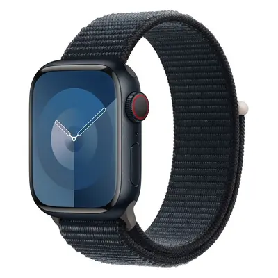 Apple Watch Series 9 Cellular 41mm Temně inkoustový hliník s temně inkoustovým provlékacím řemín