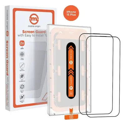 Mobile Origin Orange Screen Guard 2 Pack 2,5D ochranné sklo s aplikátorem iPhone 15 Plus