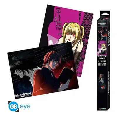 Set 2 plakátů Death Note - L vs Light & Misa (52x38 cm)