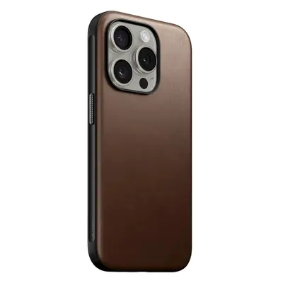 Nomad Modern Leather Case, brown - iPhone 15 Pro (NM01614685) Hnědá