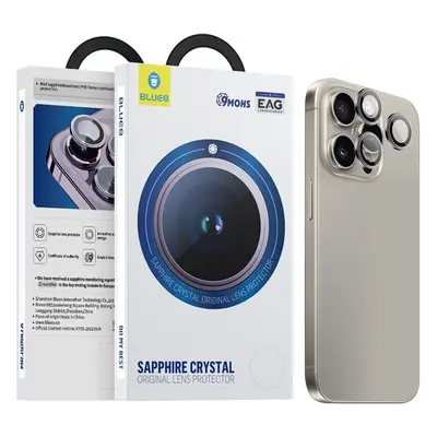 Blueo Sapphire Crystal Stainless Steel Camera Lens Protector Grey iPhone 15 Pro Max BSCL-I15PROM