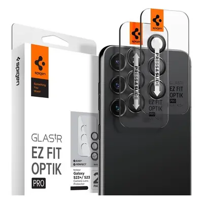 Spigen Glass EZ Fit Optik Pro 2 Pack tvrzené sklo na fotoaparát Samsung Galaxy S23/S23+