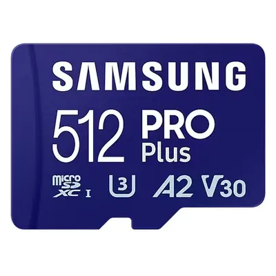 Samsung micro SDXC 512GB PRO Plus + SD adaptér MB-MD512SA/EU Modrá