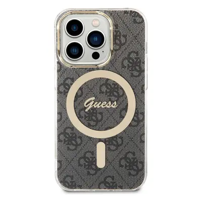 Guess IML 4G MagSafe kryt iPhone 15 Pro černý