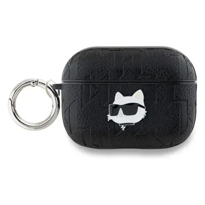 Karl Lagerfeld PU Embossed Choupette Head pouzdro AirPods 3 černé