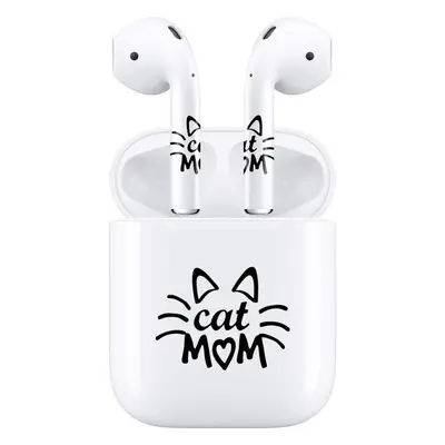 RockMax skin Art dekorativní nálepka pro AirPods 1/2 Gen.+nabíjecí pouzdro Cat Mom