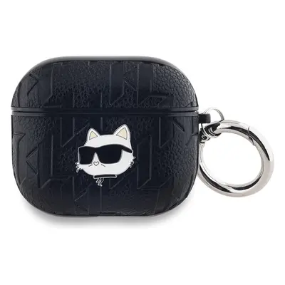 Karl Lagerfeld PU Embossed Choupette Head pouzdro AirPods 3 černé