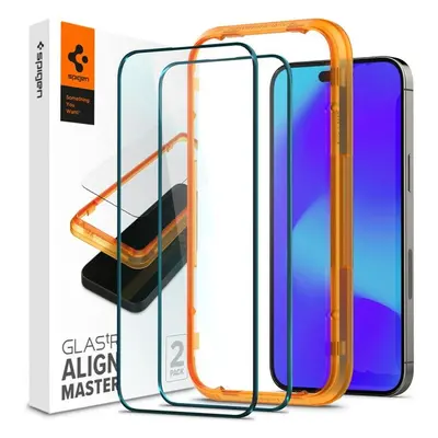 Spigen tR Align Master 2P ochranné sklo iPhone 14 Pro černé