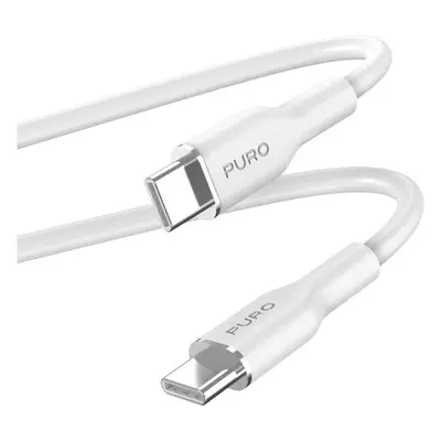 PURO Soft USB-C/USB-C kabel, 1,5 m bílý