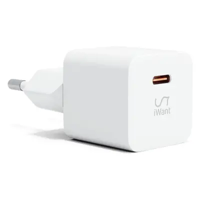 iWant USB-C PD MINI II síťová nabíječka s rychlonabíjením 20W bílá