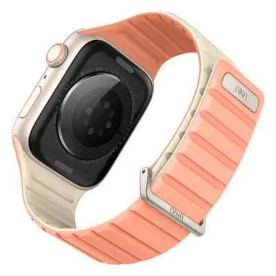 UNIQ Revix Evo oboustranný řemínek Apple Watch 42/41/40/38mm (růžový/krémový)