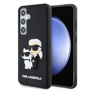 KARL LAGERFELD 3D Rubber Karl&Choupette Samsung Galaxy S24 černé Černá