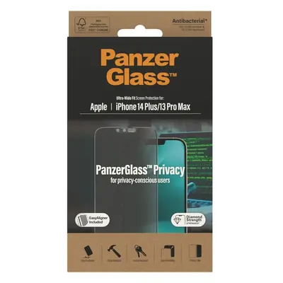 PanzerGlass™ Ultra-Wide Fit Privacy iPhone 14 Plus/13 Pro Max s instalačním rámečkem