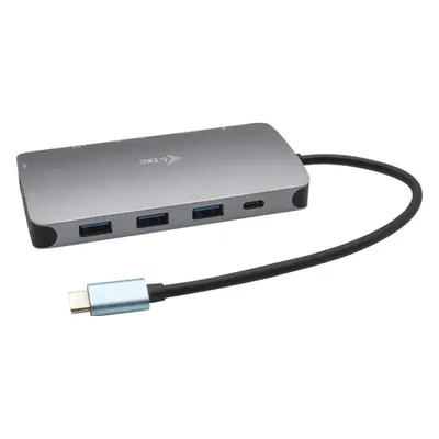 i-Tec USB-C Metal Nano Dock HDMI/VGA with LAN + Power Delivery 100 W C31NANODOCKVGAPD Šedá