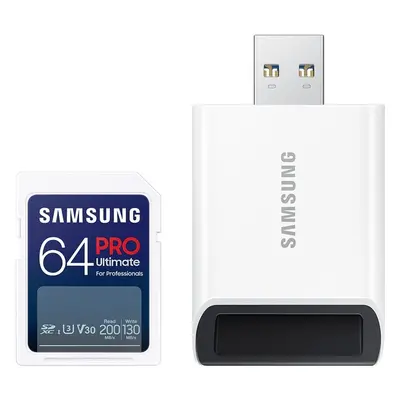 Samsung SDXC 64GB PRO ULTIMATE + USB adaptér MB-SY64SB/WW Bílá