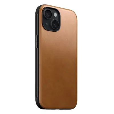 Nomad Modern Leather Case, english tan - iPhone 15 (NM01606185) Hnědobéžová