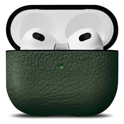 Woolnut kožené pouzdro pro AirPods 3. generace tmavě zelené