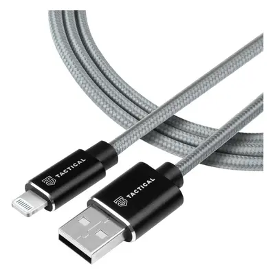 Tactical Fast Rope Aramid kabel USB-A/Lightning MFi 1m šedý