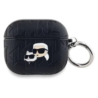 Karl Lagerfeld PU Embossed Karl and Choupette Heads pouzdro AirPods Pro 2 černé