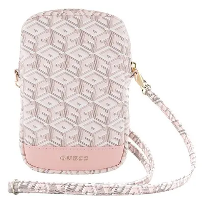 Guess PU G Cube Wallet Phone Bag Zipper růžový