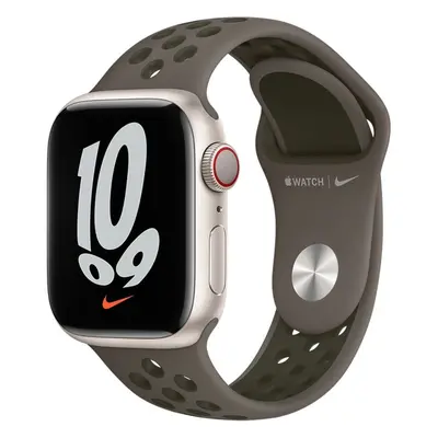 Apple Watch Nike sportovní řemínek 41/40/38mm olivově šedý/cargo khaki