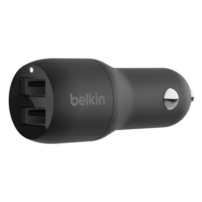 Belkin BOOST CHARGE duální USB-A nabíječka do auta, 2x 12W, černá