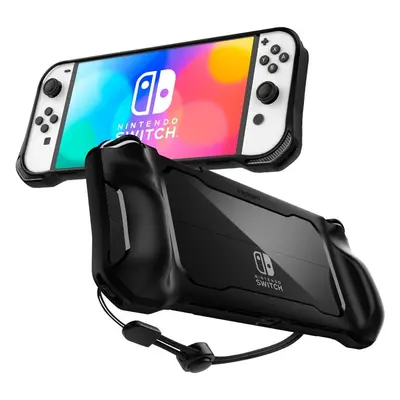 Pouzdro SPIGEN RUGGED ARMOR NINTENDO SWITCH OLED MATTE černé Černá