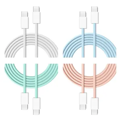 Cubenest Braided opletený USB-C kabel (60W), 1 m, barevné (4-pack)