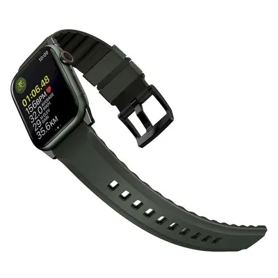 UNIQ Linus AiroSoft silikonový řemínek Apple Watch 49/46/45/44/42mm zelený