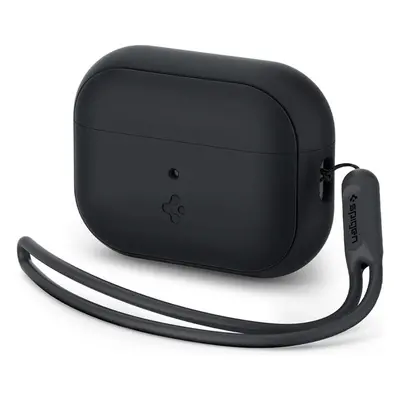 Spigen Silicone Fit pouzdro s poutkem Apple AirPods Pro (2nd Gen) černé