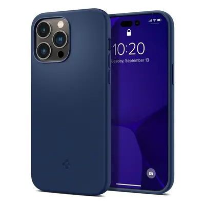 Spigen Silicone Mag Fit iPhone 14 Pro Max modrý