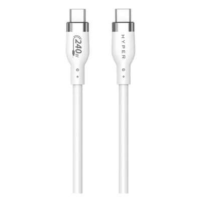 Hyper Silicone 240W USB-C nabíjecí kabel 2m bílý Bílá