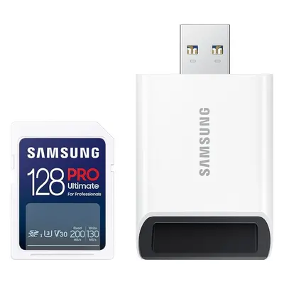 Samsung SDXC 128GB PRO ULTIMATE + USB adaptér MB-SY128SB/WW Bílá